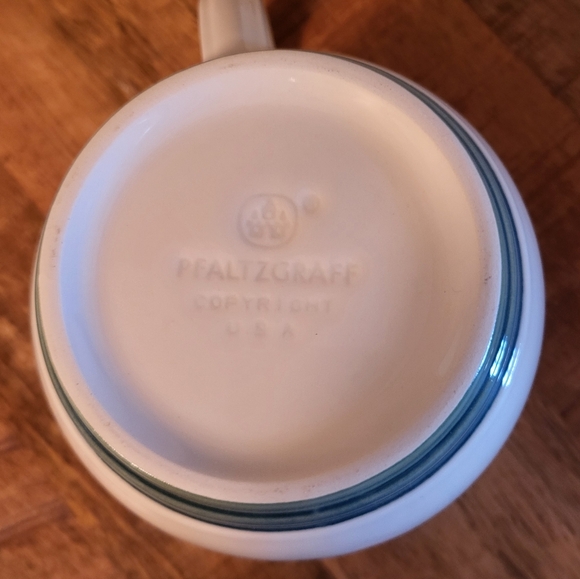 Vintage Pfaltzgraf Ocean Breeze Gravy Boat w/Saucer 18oz, Made in USA, Like New - Picture 7 of 11